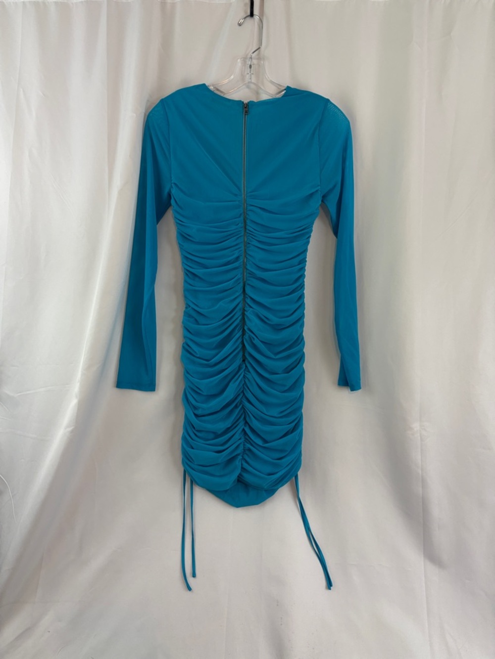 NWT Alice + Olivia sz6 Katherina Ruched Fitted Dress in Color-Ocean Floor… - Picture 6 of 6